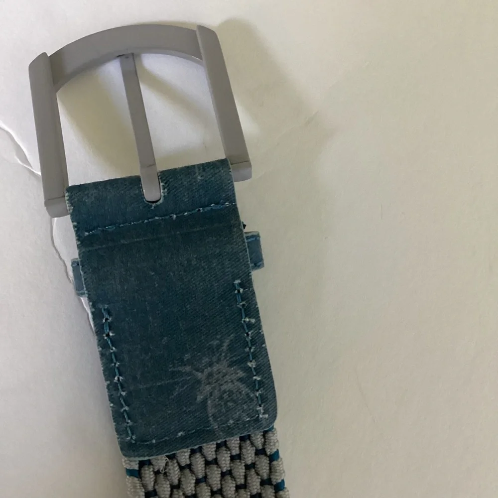 Travis Mathew Cuater Golf Belt Speck Stretch Pineapple Blue Size M/L